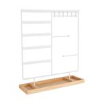 Sieradenhouder Wit met Houten Bodem – Organizer voor, Verzenden, Nieuw