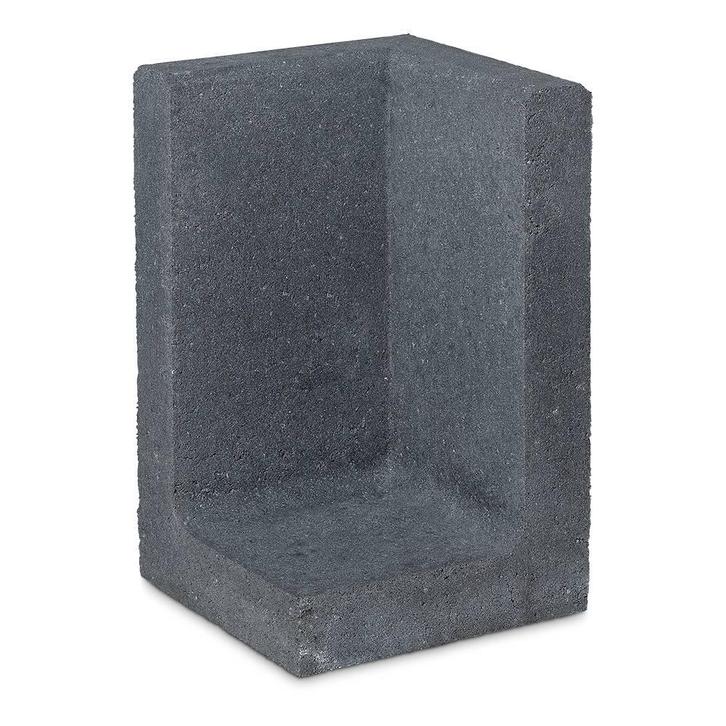 Betonnen L-hoekelement 40x40x60 zwart, Tuin en Terras, Bielzen en Borders, Nieuw, Beton, Ophalen of Verzenden