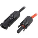 MC4 verlengkabel - Male + Female connector - 1 meter - 4mm, Doe-het-zelf en Verbouw, Elektra en Kabels, Nieuw, Kabel of Snoer