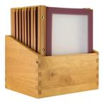 Menukaartmappen met box | Wood | A4 | Wijnrood | 10 stuks, Verzenden, Nieuw in verpakking