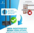 2dekans | LOBUX® - Handdoekstang zonder boren zwart - 80cm,, Huis en Inrichting, Woonaccessoires | Spiegels, Ophalen of Verzenden