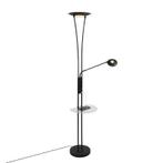 Vloerlamp zwart met leesarm incl. LED en USB-poort - Sevilla, Huis en Inrichting, Lampen | Vloerlampen, Nieuw, Overige materialen