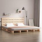 vidaXL Bedframe zonder matras massief grenenhout 135x190 cm, Bruin, Verzenden, 190 cm of minder, Overige maten