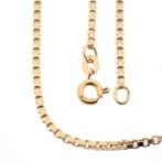 Gouden Venetiaanse schakel ketting | 45,5 cm (unisex), Sieraden, Tassen en Uiterlijk, Kettingen, Ophalen of Verzenden, Gebruikt
