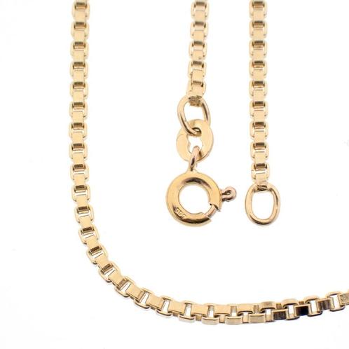 Gouden Venetiaanse schakel ketting | 45,5 cm (unisex), Sieraden, Tassen en Uiterlijk, Kettingen, Overige kleuren, Gebruikt, Goud