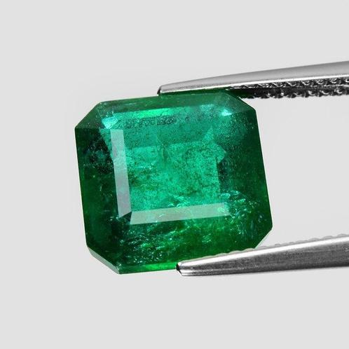 Groen Smaragd - 6.92 ct - Lotus Gemology, Sieraden, Tassen en Uiterlijk, Edelstenen