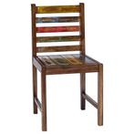 vidaXL Eetkamerstoelen 2 st massief gerecycled hout, Huis en Inrichting, Stoelen, Verzenden, Nieuw