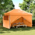 vidaXL Partytent inklapbaar pop-up met 4 zijwanden oranje, Verzenden, Nieuw, Partytent