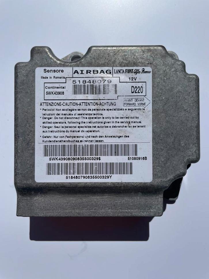 Fiat 500 SRS Airbag module 51848079 5WK43908, Auto-onderdelen, Elektronica en Kabels, Gereviseerd, 3 maanden garantie, Fiat, Verzenden