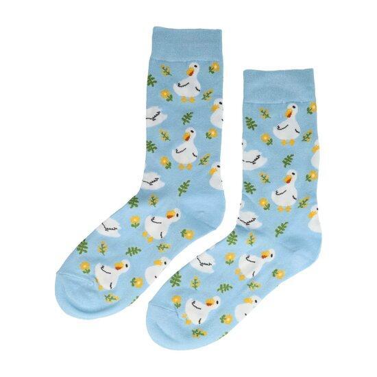 Sokken katoen - eenden print - blauw wit - maat 36-43, Kleding | Dames, Sokken en Kousen