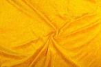 Velvet stof okergeel stof - 10m rol - Polyester stof, Hobby en Vrije tijd, Stoffen en Lappen, 200 cm of meer, Nieuw, Polyester