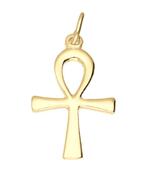 Gouden Ankh kruis ketting hanger, Verzenden, Nieuw