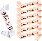 7-delige sjerpen set Bride to Be en Team Bride, Verzenden, Wit, Sweet-One, Nieuw