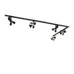 Modern railsysteem met 5 spots zwart 1-fase  - Iconic Movie, Huis en Inrichting, Lampen | Spots, Verzenden, Nieuw, Modern