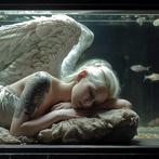 Artxlife - Sleeping Water Angel Tatoo [XXL], Antiek en Kunst, Antiek | Boeken en Bijbels