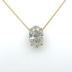 Halsketting - 14 karaat Geel goud - 4.01ct. tw. Diamant, Sieraden, Tassen en Uiterlijk, Kettingen, Nieuw