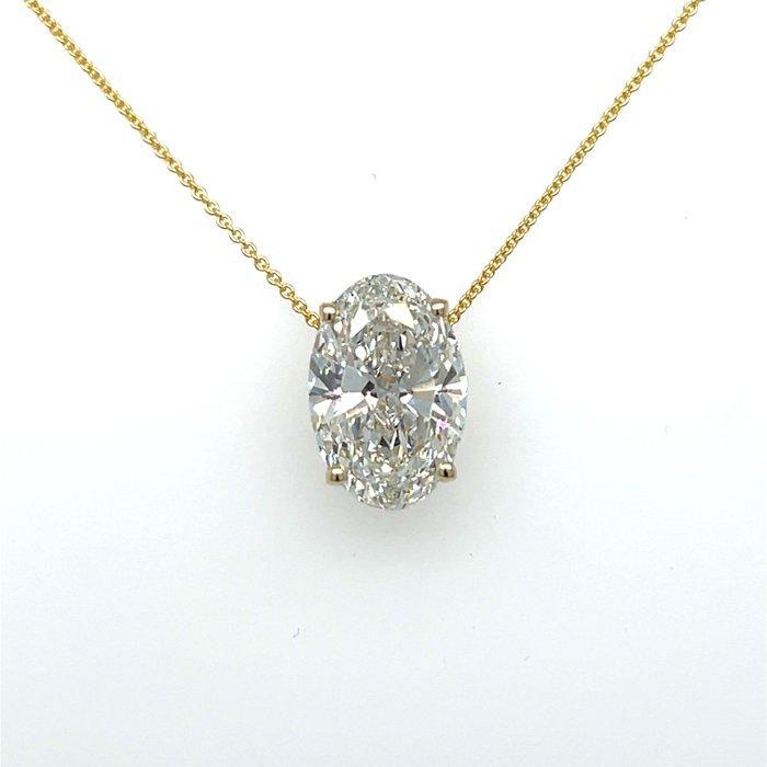 Halsketting - 14 karaat Geel goud - 4.01ct. tw. Diamant, Sieraden, Tassen en Uiterlijk, Kettingen