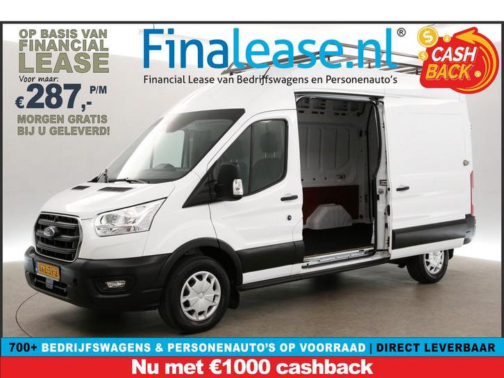 Ford Transit 350 2.0 TDCI L3H3 Airco Cruise 3 Persoons, Auto's, Bestelauto's, Lease, Handgeschakeld, Diesel, Ford, Wit, Verzenden