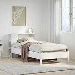 vidaXL Bed met boekenkast zonder matras grenenhout wit, Huis en Inrichting, Slaapkamer | Bedden, Verzenden, Nieuw, Wit, Hout