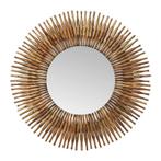 *WOONWINKEL* Kare Design Sunlight Grote Ronde Spiegel Hout, Huis en Inrichting, Woonaccessoires | Spiegels, Verzenden, Nieuw