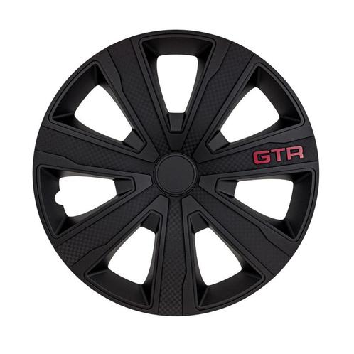 4-Delige J-Tec Wieldoppenset GTR Carbon 15-inch zwart, Auto diversen, Wieldoppen, Nieuw, Verzenden