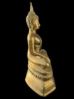Vintage brass seated Buddha statue -meditation pose - Brons