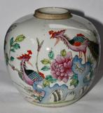 Famille rose gemberpot met phoenix vogels - Porselein -, Antiek en Kunst