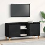 vidaXL TV-kast Zwart Eiken 102 x 35 x 50 cm Bewerkt hout, Minder dan 50 cm, Verzenden, Nieuw, Minder dan 100 cm