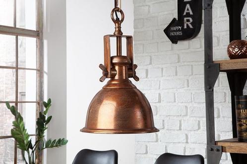 Design hanglamp INDUSTRIAL 45cm koper gevlamd industrieele, Huis en Inrichting, Lampen | Hanglampen, Ophalen of Verzenden