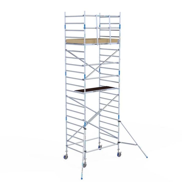ALX rolsteiger 135 x 7,2m WH met voorloopleuning, Doe-het-zelf en Verbouw, Steigers, Rolsteiger of Kamersteiger, Nieuw, 5 meter of hoger