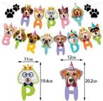 Banner Happy Birthday Dogs XL, Dieren en Toebehoren, Verzenden, Nieuw