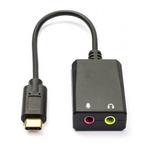 USB C naar 2x jack 3.5 mm adapterkabel | Value | 0.15 meter, Verzenden, Nieuw