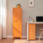 Lockerkast Kurikka metaal 137x38x38 cm oranje [en.casa], Verzenden, Nieuw in verpakking