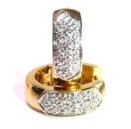 Oorbellen - 14 karaat Geel goud -  0.32ct. tw. Diamant