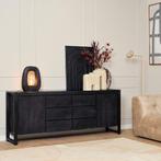 *WOONWINKEL* Starfurn Boaz Black Dressoir Zwart Mangohout 20, Huis en Inrichting, Verzenden, Nieuw