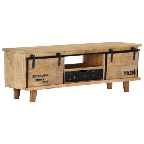 vidaXL Tv-meubel 120x30x40 cm massief mangohout, Huis en Inrichting, Kasten | Televisiemeubels, 25 tot 50 cm, Nieuw, Overige houtsoorten