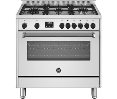 Bertazzoni MPL96L1EXT gas fornuis met 6 branders, rvs1790, Witgoed en Apparatuur, Fornuizen, Nieuw, Ophalen of Verzenden
