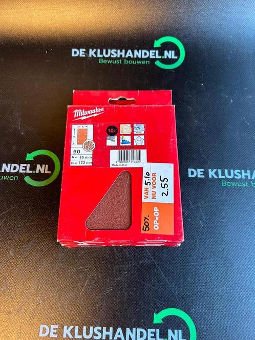 Milwaukee Schuurpapier 80x133 mm - P60, Doe-het-zelf en Verbouw, Gereedschap | Machine-onderdelen en Toebehoren, Ophalen of Verzenden