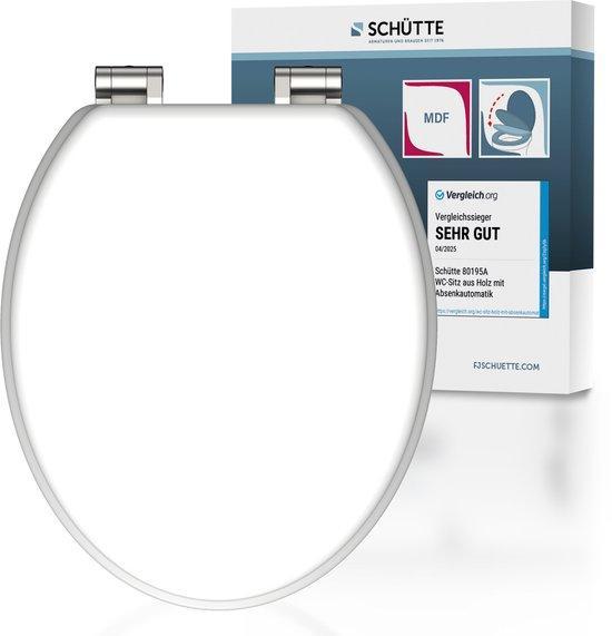 SCHÜTTE WC-Bril 80101 SPIRIT WHITE - MDF-Hout - Soft Close -, Witgoed en Apparatuur, Overige Witgoed en Apparatuur, Nieuw, Ophalen of Verzenden