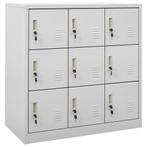 vidaXL Lockerkast Grijs - 9 Lockers | Retourdeal - 45% Ko..., Huis en Inrichting, Kasten | Lockerkasten, Ophalen of Verzenden