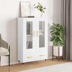 vidaXL buffetkast 69,5x31x115 cm bewerkt hout wit, Huis en Inrichting, Kasten | Buffetkasten, Verzenden, 100 tot 150 cm, Nieuw