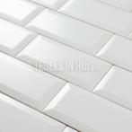 Wandtegel metro tegels wit mat 7,5x15 wandtegel, Ophalen, Nieuw, 10 m² of meer, Wandtegels