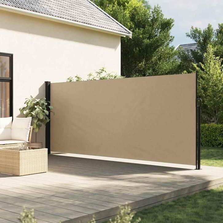 vidaXL Windscherm intrekbaar 170x300 cm beige, Tuin en Terras, Zonneschermen, Nieuw, Verzenden