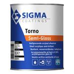 Sigma Torno Semi-Gloss - WIT - 2,5 liter (Lakverf), Wit, Nieuw, Ophalen of Verzenden, Lak
