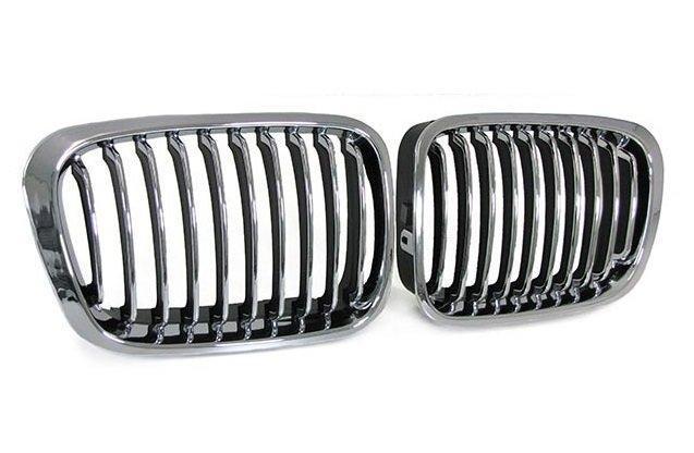 Chrome Nieren BMW E46 Sedan/Touring -01 Ook Compact B6264, Auto-onderdelen, Carrosserie en Plaatwerk, Nieuw, BMW, Voor, Links