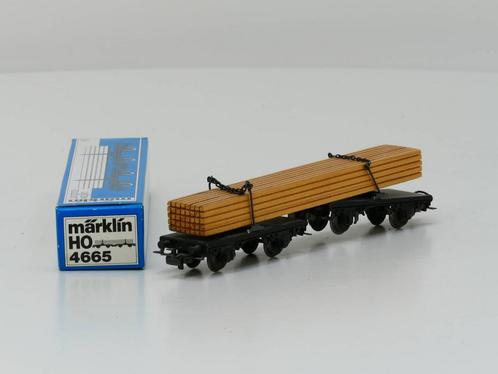 Schaal H0 Märklin 4665 Wagon met een lading hout #2956, Hobby en Vrije tijd, Modeltreinen | H0, Wagon, Gebruikt, Märklin, Analoog