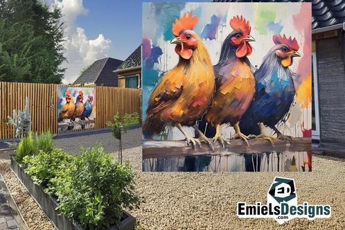 Kleurrijke grote tuinposters - 180x180 cm - € 85,-, Tuin en Terras, Tuinwanddecoratie, Nieuw, Verzenden
