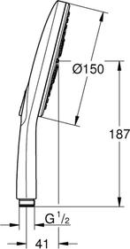 GROHE Rainshower SmartActive 150 Handdouche - Ø 15 cm - 3, Verzenden, Zo goed als nieuw
