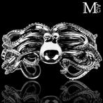 Weelderige zilveren armband - 925 sterling zilveren, Antiek en Kunst