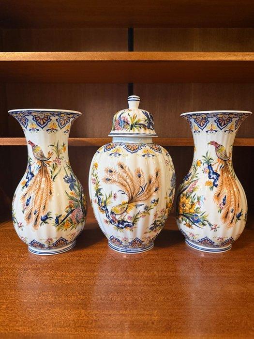 Vaas (3) - Keramiek - Set van 3 art deco vazen, Antiek en Kunst, Antiek | Glas en Kristal